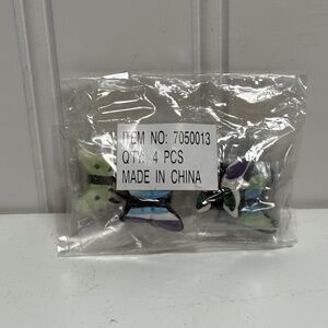 4 Medium Butterfly Beads For Jewelry Making Necklace Bracelet Blue Purple New